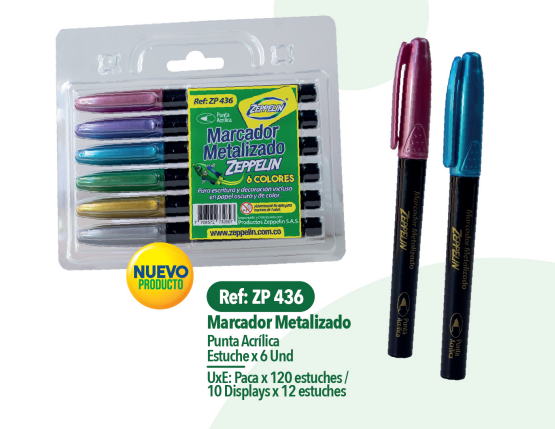 MARCADOR METALIZADO ZEPPELIN X6 ZP436