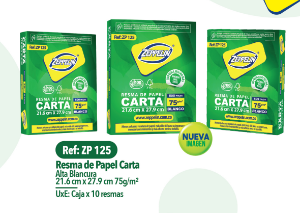 RESMA CARTA X500 HOJAS ZEPPELIN