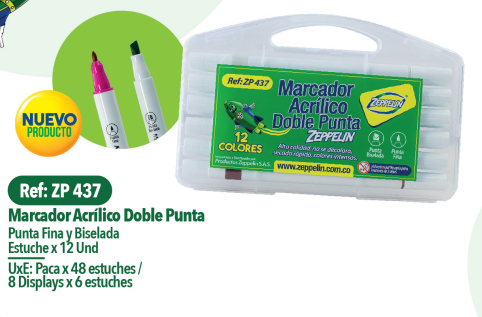 MARCADOR ACRILICO DP ZEPPELIN X12