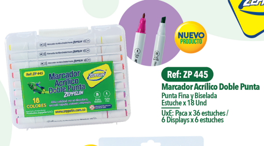 MARCADOR ACRILICO DP ZEPPELIN X18 ZP445
