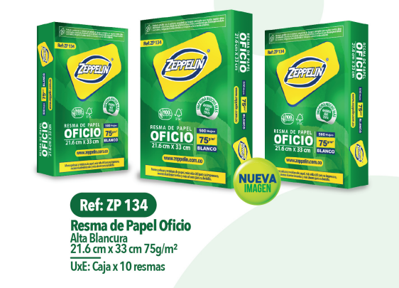 RESMA OFICIO X 500 HOJAS ZEPPELIN XUND