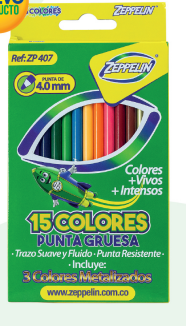 COLOR UNIPUNTA X 15 ZEPPELIN ZP407