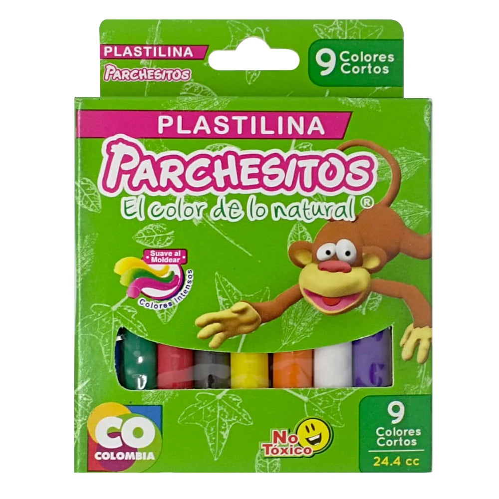 PLASTILINA CORTA PARCHESITOS X 9