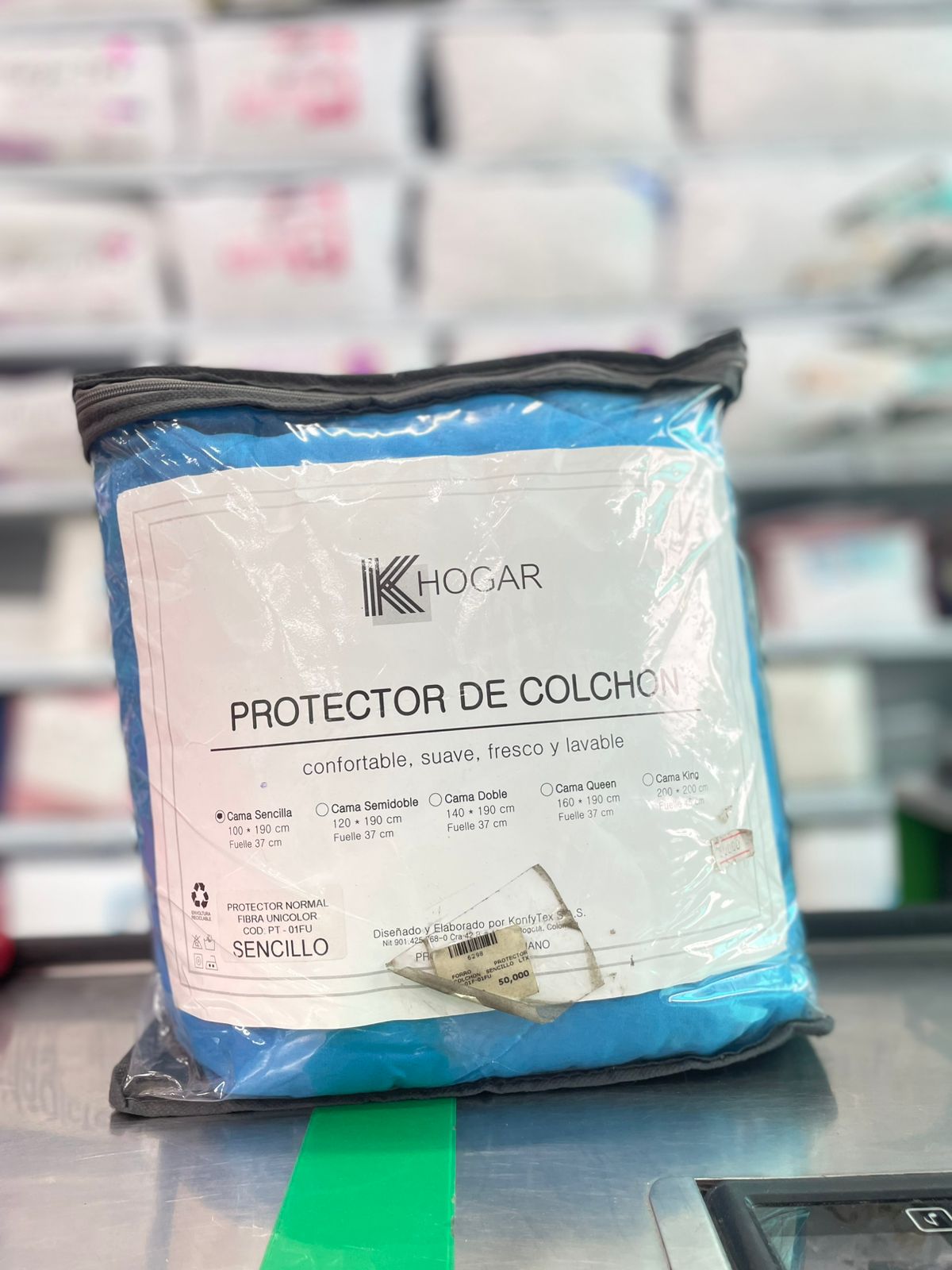 FORRO PROTECTOR COLCHON SENCILLO