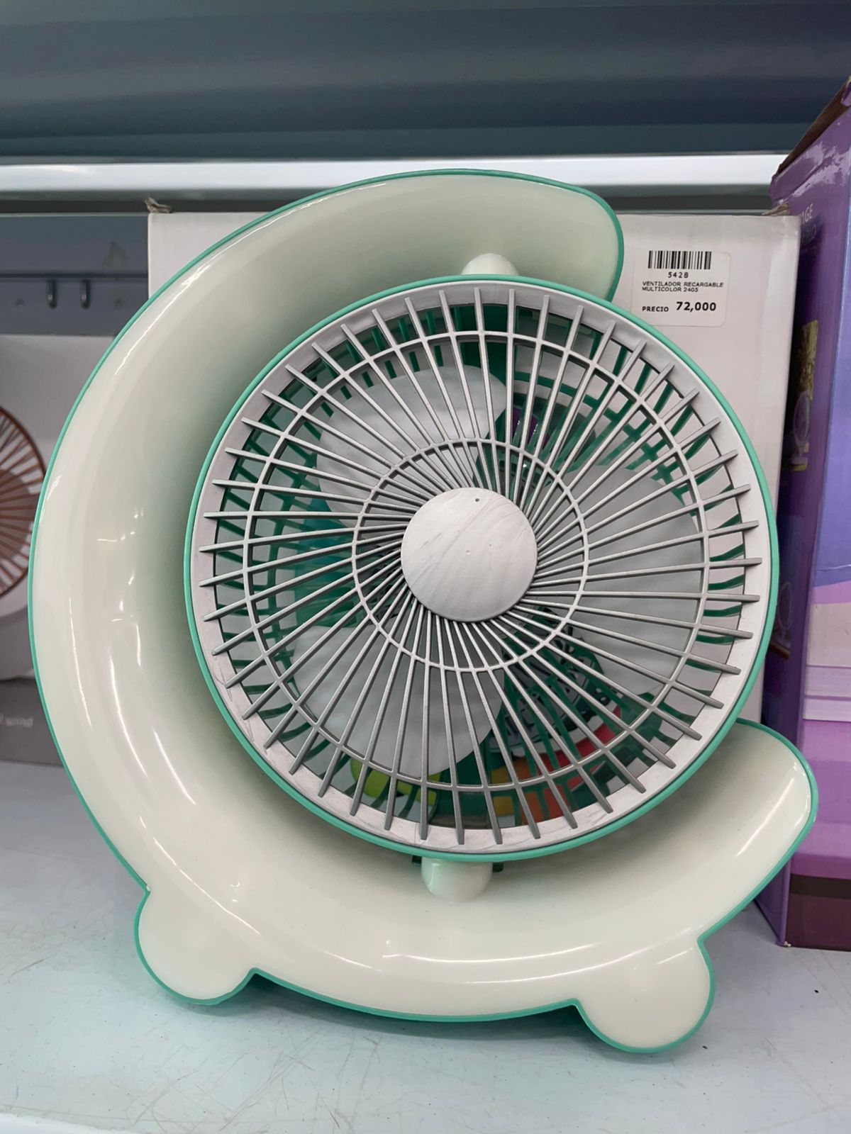 VENTILADOR RECARGABLE MULTICOLOR