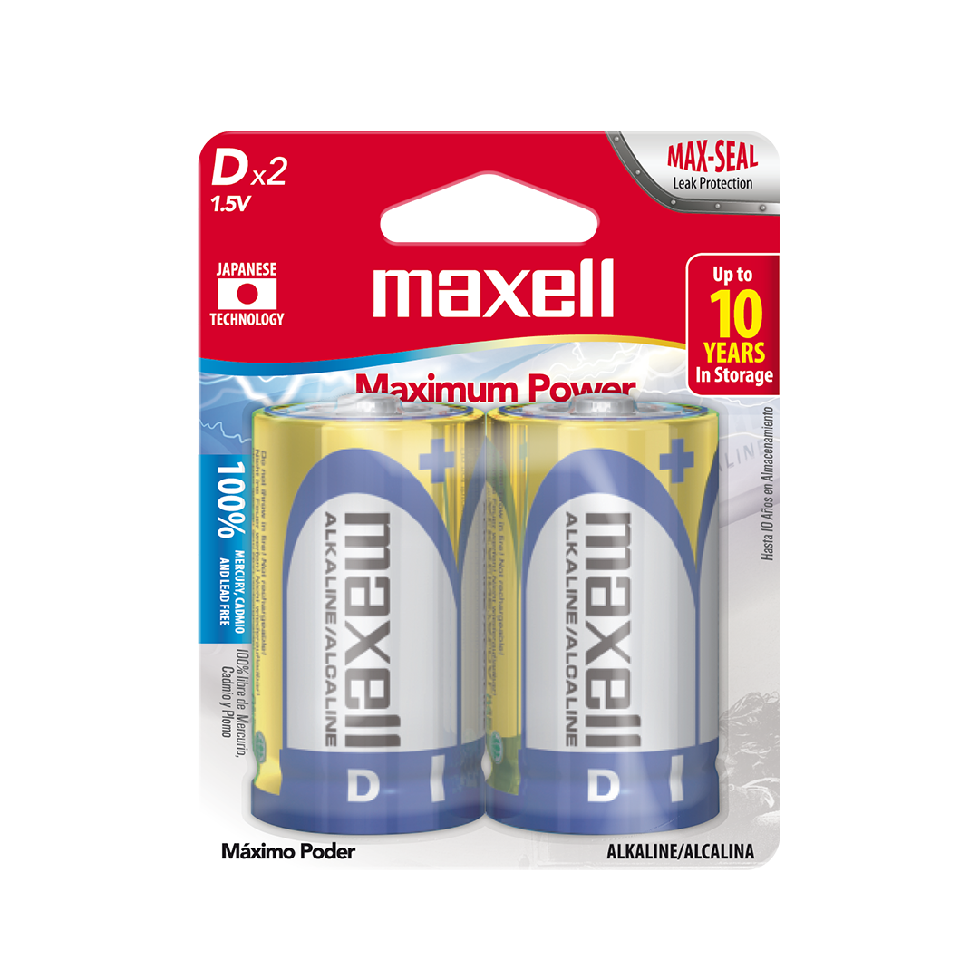 PILA ALKALINA TIPO D X2 MAXELL