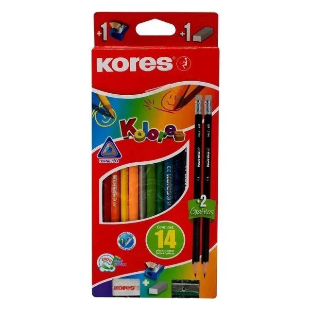 COLORES GRAFITO KORES 12+2