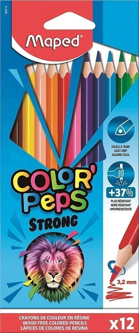 COLORES PEPS STRONC MAPED X 12