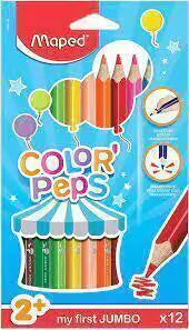 COLOR JUMBO PEPS MAPED X 12