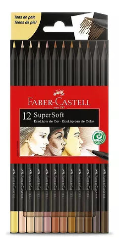 COLOR SUPERSOFT X 12 FABER TONOS PIEL 8374