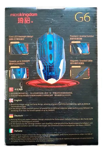MOUSE USB GAMER PREMIUM G6