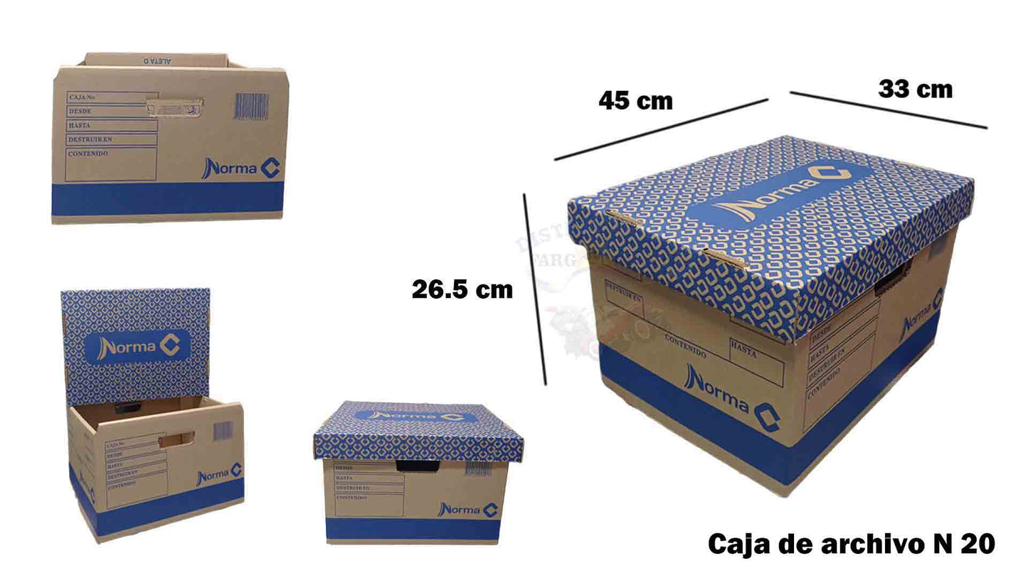 CAJA DE ARCHIVO Nº 20 NORMA PARA FOLDER COLGANTE