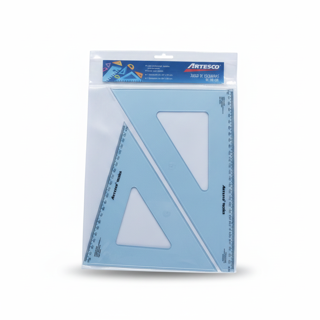JUEGO DE ESCUADRAS X2 DE 30 CM ARTESCO