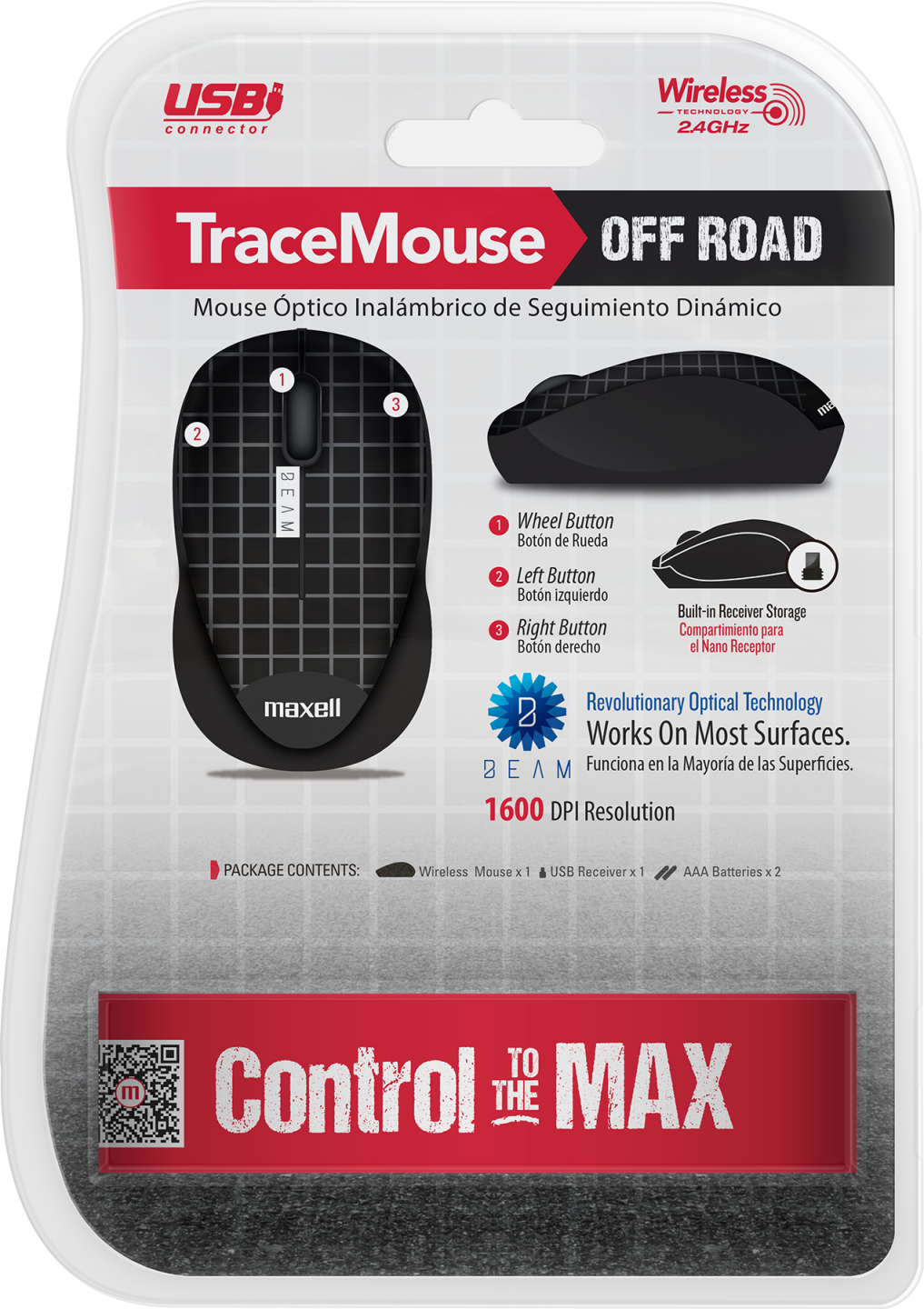 MOUSE INALAMBRICO TRACE MOW MAXELL