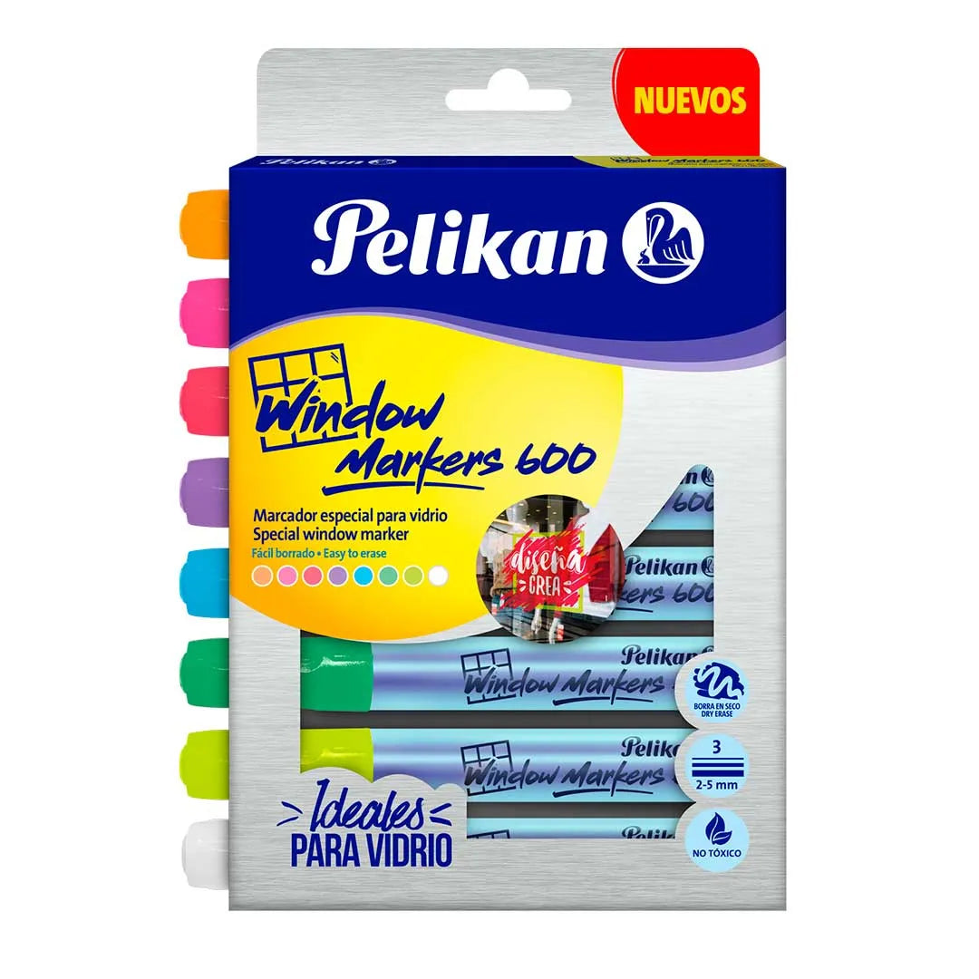 MARCADOR WINDOW VIDRIO X8 PELIKAN
