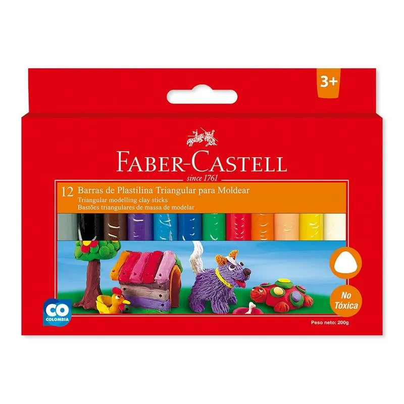 PLASTILINA JUMBO/TRIANG FABER X 12
