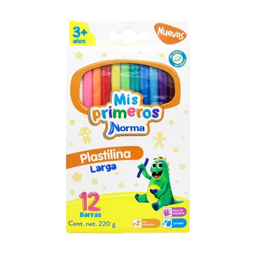 PLASTILINA LARGA X 12 NORMA