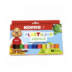 PLASTILINA JUMBO X12 KORES