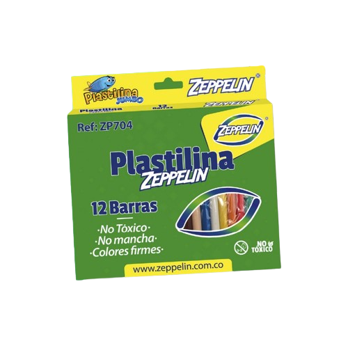 PLASTILINA JUMBO ZEPPELIN X 12 ZP 704