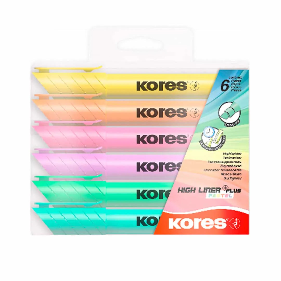 RESALTADOR KORES X 6 PASTEL