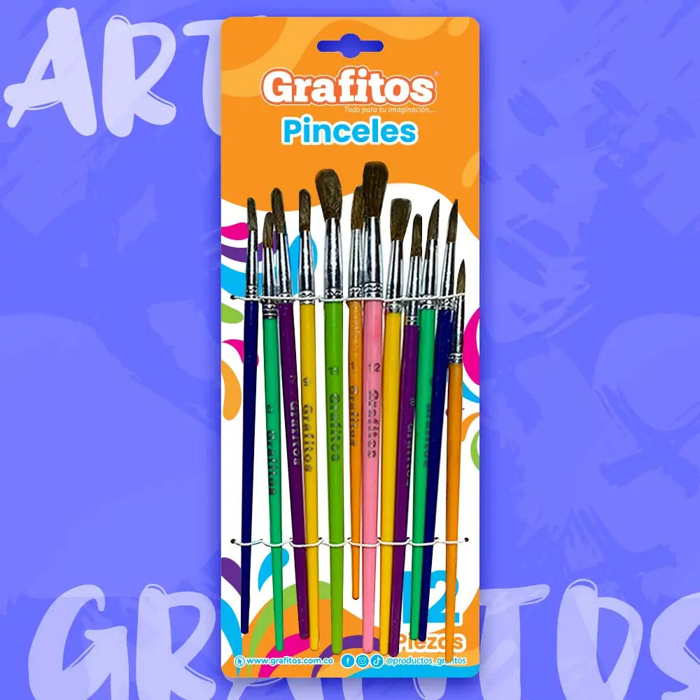 PINCEL SURTIDO X 12-X9 GRAFITOS SU-065-SU 324