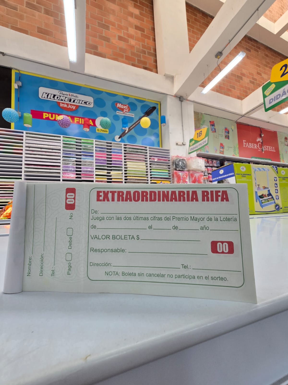 TALONARIO DE RIFA GRANDE BOND