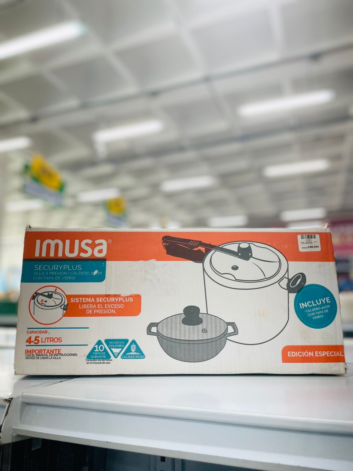 OLLA PRESION 4.5 LITRO + CALDERO 20CM