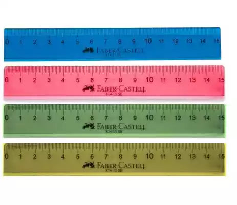 REGLA TRASLUCIDA 15CM FABER