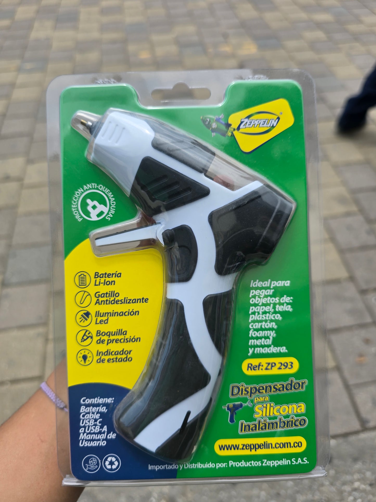 PISTOLA DE SILICONA INALAMBRICA ZEPPELIN