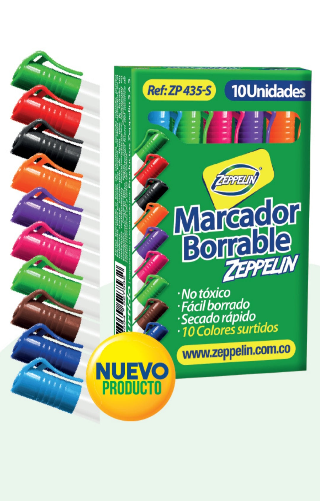 MARCADOR BOR ZEPPELIN SURTIDO PTEX10 ZP435