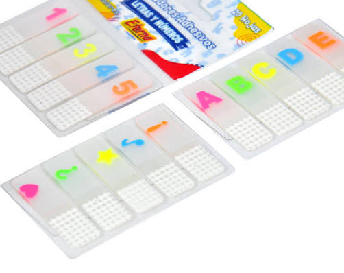 SEPARADORES ADHESIVOS X20 ETERNA NUMEROS Y SIGNOS ET692-93