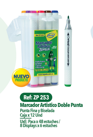 MARCADOR ARTISTICO ZEPPELIN X12 ZP-253