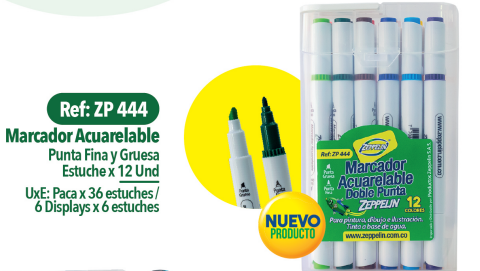 MARCADOR ACUARELABLE DP ZEPPELIN X12 ZP444