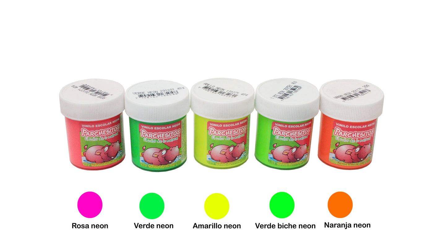 VINILO PARCHESITOS PQ 33CC NEON