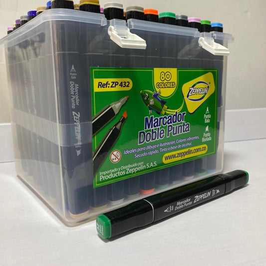 MARCADOR DOBLE PUNTA ZEPPELIN X80 ZP432