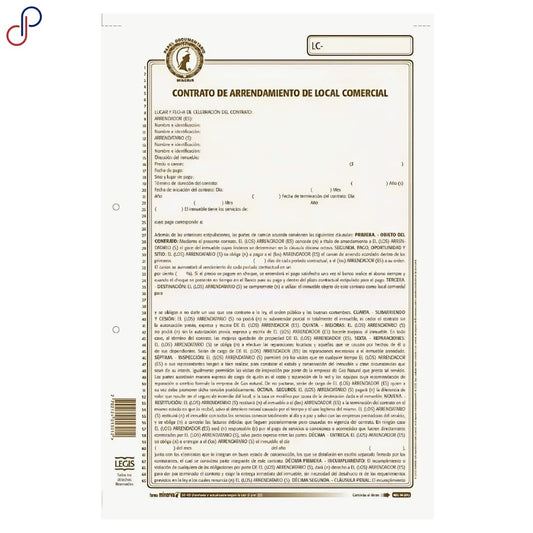 CONTRATO ARRENDAMIENTO LOCAL COMERCIAL X 12 MINERVA