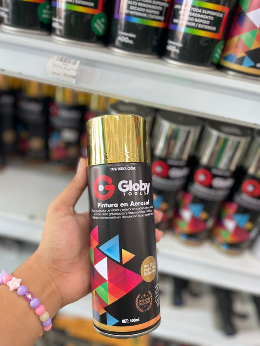 PINTURA EN AEROSOL ORO CROMADO
