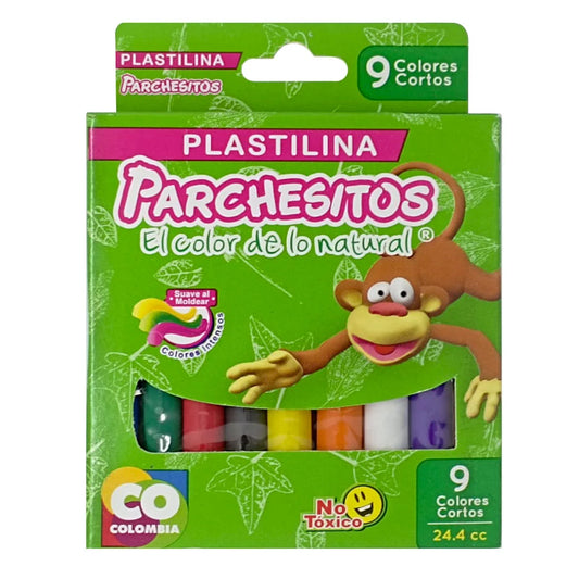 PLASTILINA CORTA PARCHESITOS X 9