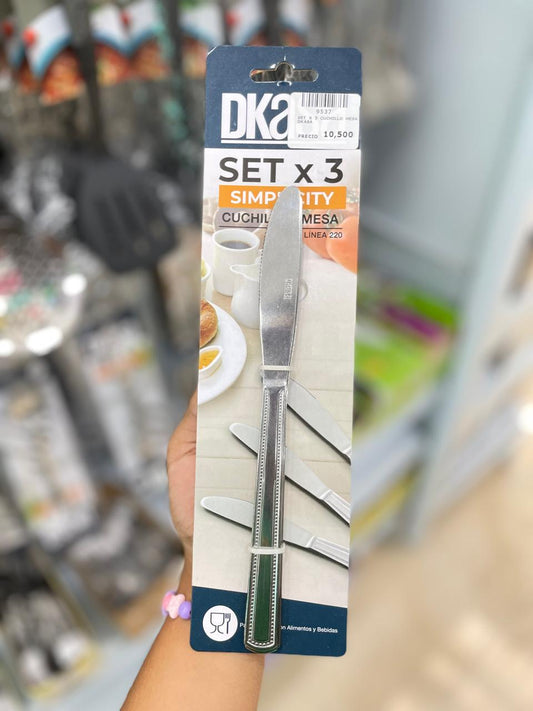 SET X 3 CUCHILLO MESA DKASA