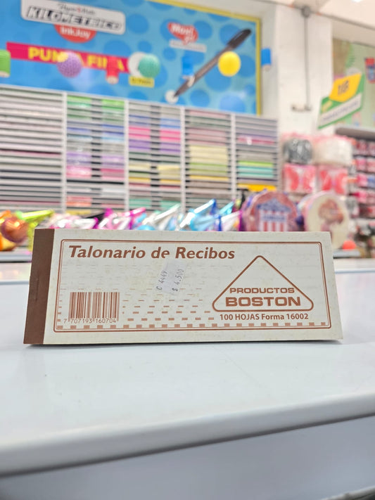 TALONARIO DE RECIBO GD BOSTON