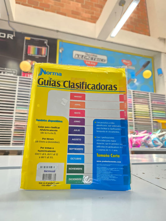GUIA CLASIFICADORA ENERO-DICIEMBRE NORMA