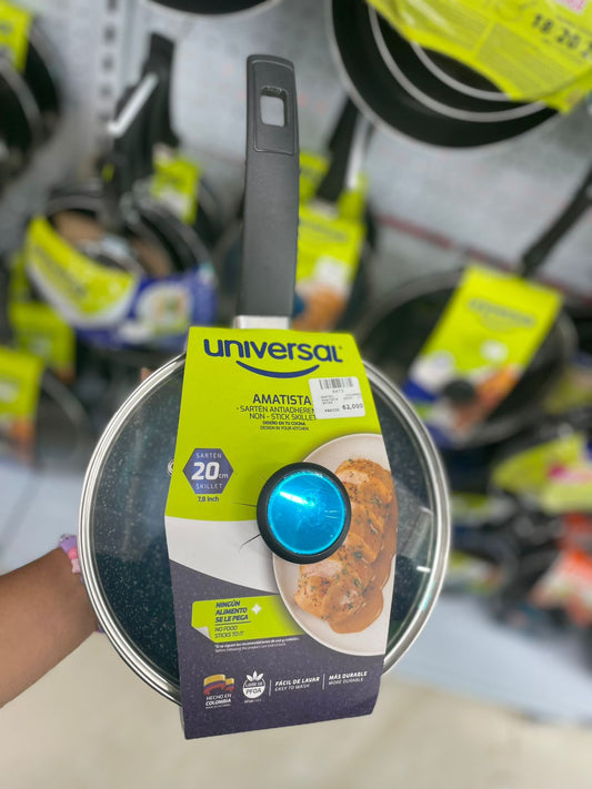 SARTEN UNIVERSAL AMATISTA  CON TAPA 20CM