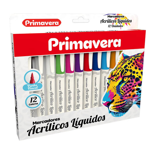 MARCADOR ACRÍLICO LÍQUIDO X  12 PRIMAVERA