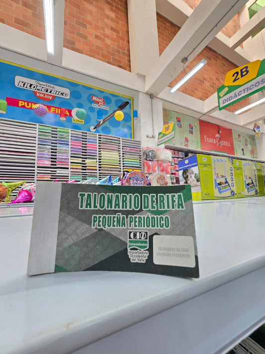 TALONARIO DE RIFA PEQUEÑA PERIODICO