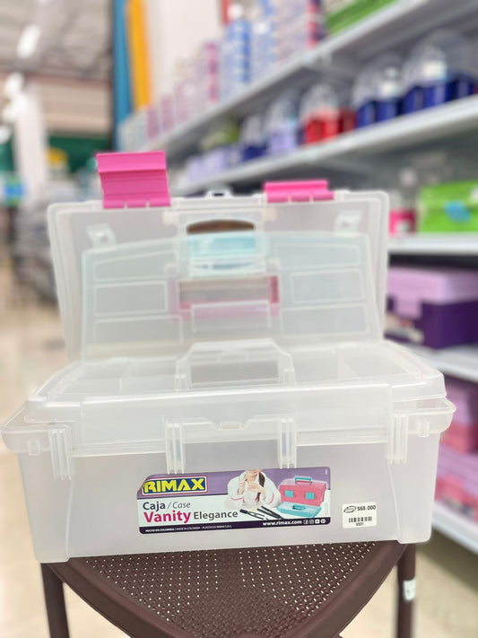 CAJA 16" HERRAMIENTAS VANITY ROSA