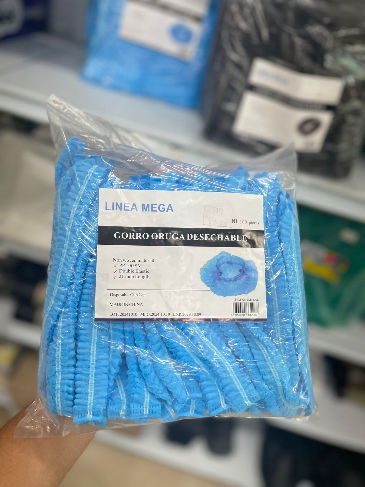 GORRO TIPO ORUGA DESECHABLE