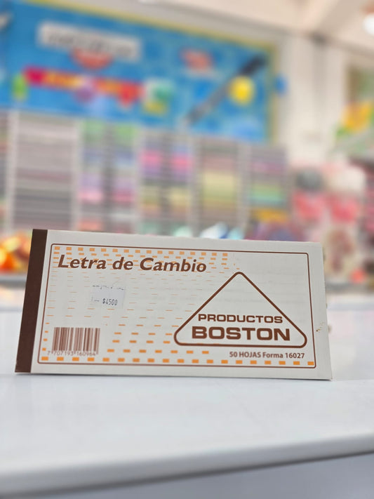 LETRA DE CAMBIO BOSTON X 50HJ