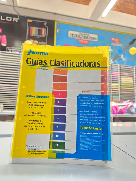 GUIA CLASIFICADORA DEL 1-12 NORMA
