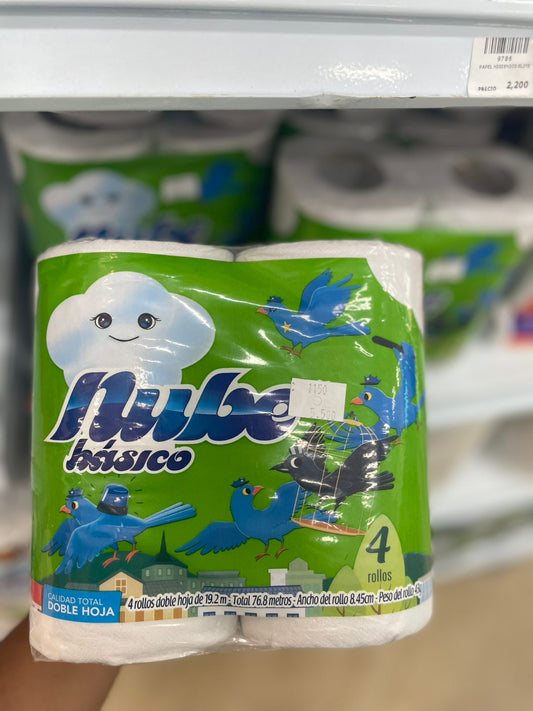 PAPEL HIGIENICO X 4 NUBE