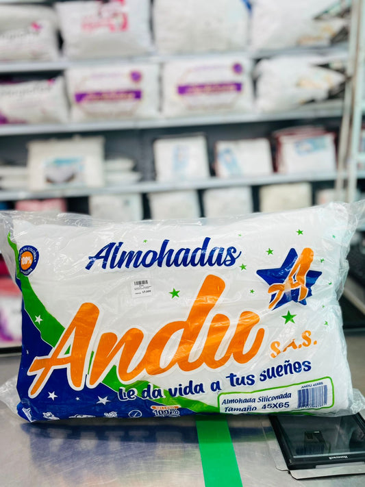 ALMOHADA SILICONADA MEDIANA ANDU 45X65
